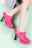 namcoverse Solid Color High Heel Clog