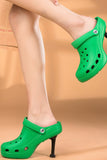namcoverse Solid Color High Heel Clog