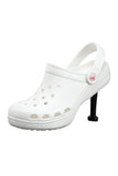 namcoverse Solid Color High Heel Clog