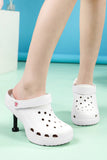 namcoverse Solid Color High Heel Clog