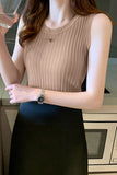 namcoverse ARO LORA Solid Color Knitted Tank Top