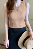namcoverse ARO LORA Solid Color Knitted Tank Top