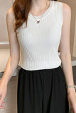 namcoverse ARO LORA Solid Color Knitted Tank Top