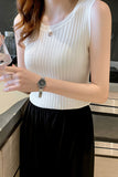 namcoverse ARO LORA Solid Color Knitted Tank Top