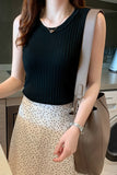 namcoverse ARO LORA Solid Color Knitted Tank Top