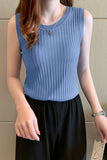 namcoverse ARO LORA Solid Color Knitted Tank Top