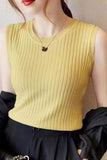 namcoverse ARO LORA Solid Color Knitted Tank Top