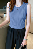 namcoverse ARO LORA Solid Color Knitted Tank Top