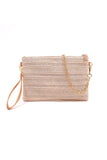 namcoverse Solid Handmade Straw Crossbody Bag