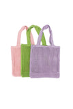 namcoverse Solid Hollow-out Crochet Tote Bag