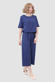 namcoverse Solid Short Sleeve Top & Elastic Waist Pants