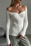 namcoverse Square Neck Ribbed Knitted Tops