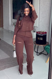 namcoverse Stand Neck Cropped Shirt Cutout Long Pants Suits