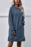 namcoverse Pocket Slit Midi Hoodie Dress