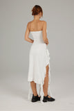 namcoverse Strapless Fringe Split Midi Dress