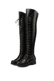 namcoverse Strappy Leather Over The Knee Boots