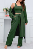 namcoverse Strappy Long Cardigan Tank Top Three-piece Pants Suits