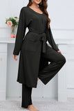 namcoverse Strappy Long Cardigan Tank Top Three-piece Pants Suits