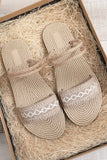 namcoverse Straw Two-Wear Flat Sandals