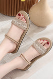 namcoverse Straw Two-Wear Flat Sandals