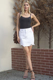 namcoverse Stretch Distressed Cutoff Denim Skirt