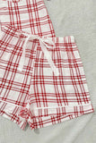 namcoverse Striped Plaid Print Shirt Shorts Two-Piece Loungewear