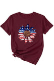 namcoverse Sunflower Flag Print T-shirt