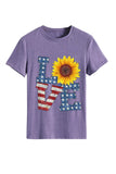 namcoverse Sunflowers Pentagram Letter Print T-shirt