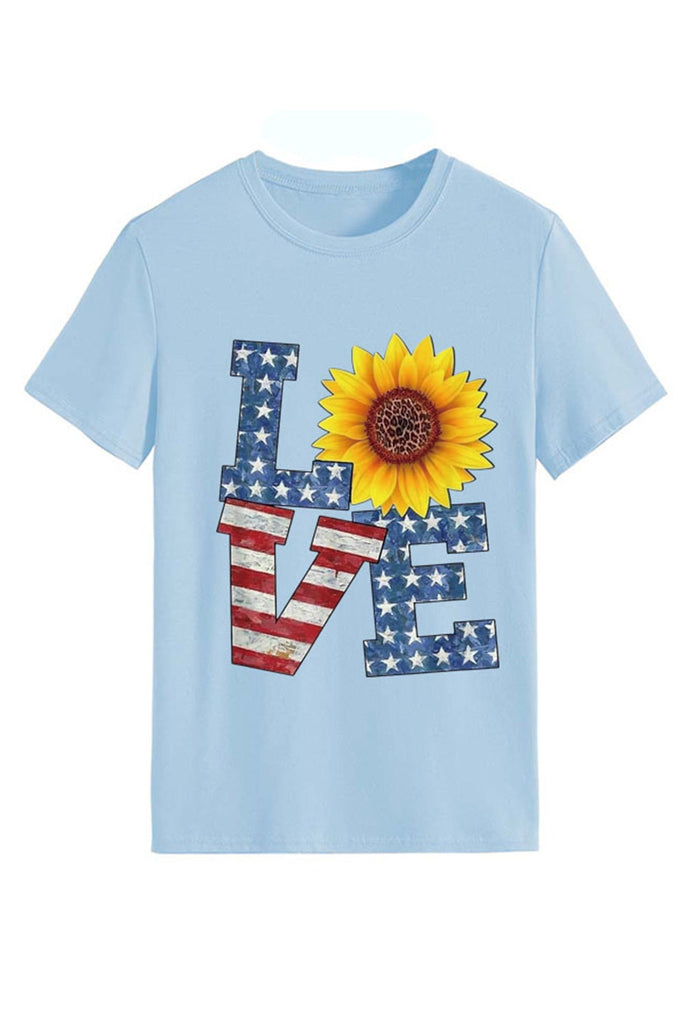 namcoverse Sunflowers Pentagram Letter Print T-shirt