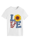 namcoverse Sunflowers Pentagram Letter Print T-shirt