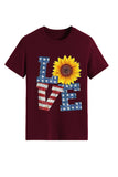namcoverse Sunflowers Pentagram Letter Print T-shirt
