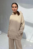 namcoverse Two-piece Solid Color Hooded Sweater