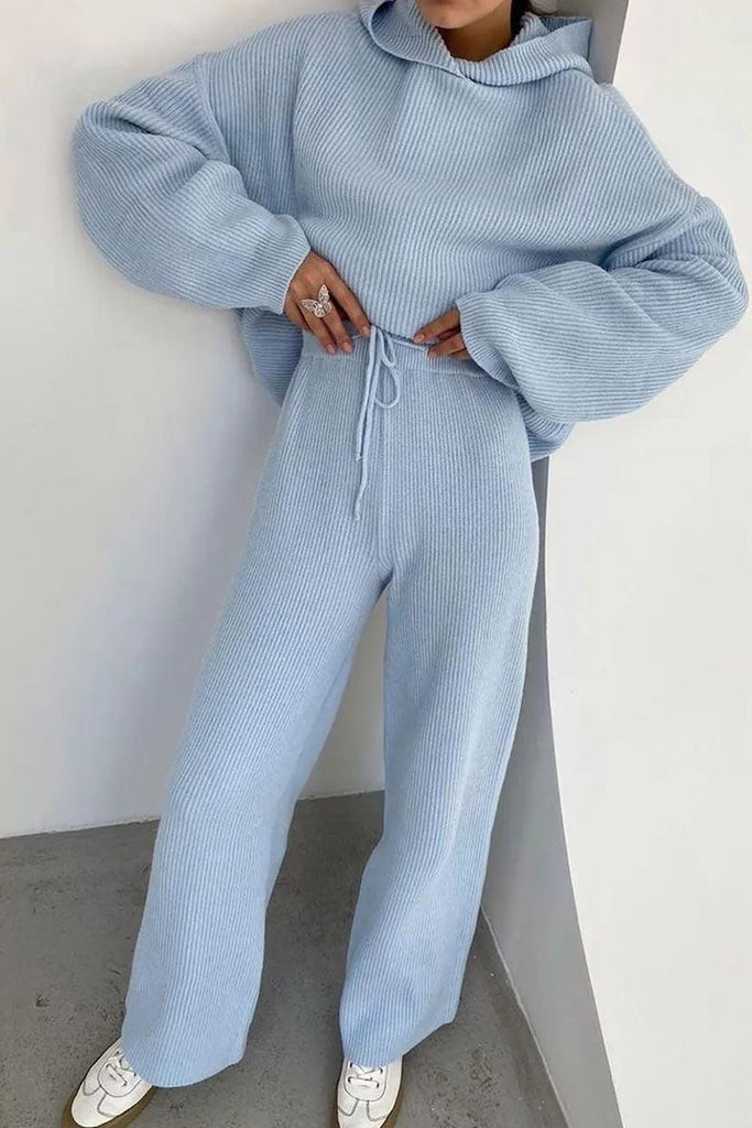 namcoverse Two-piece Solid Color Hooded Sweater