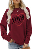 namcoverse Thin Line Heart Letter Graphic Sweatshirt