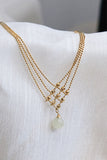 namcoverse Three-layer Beaded Jade Necklace