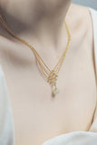 namcoverse Three-layer Beaded Jade Necklace