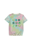 namcoverse Tie-dye Clover Printed T-shirt