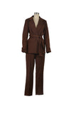 namcoverse Tie-waist Suit Two-piece Long Pants Set