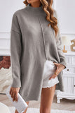 namcoverse Turtleneck Slit-front Mid-Length Sweater