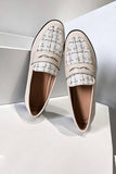 namcoverse Tweed Square Toe Loafers