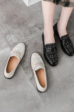 namcoverse Tweed Square Toe Loafers