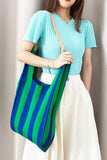 namcoverse Two-tone Stripe Knitted Bag