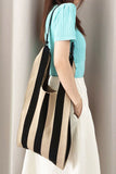 namcoverse Two-tone Stripe Knitted Bag