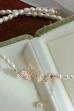 namcoverse Two Butterfly Pearl Necklaces