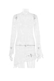 namcoverse V Neck Flares Sleeve Full Lace Dress