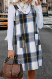 namcoverse V Neck Plaid Tank Dress