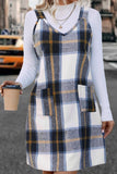 namcoverse V Neck Plaid Tank Dress