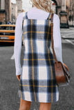 namcoverse V Neck Plaid Tank Dress