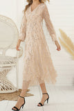 namcoverse V Neck Sequin Fringe Dress