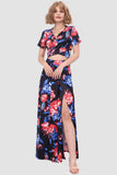 namcoverse V-neck Printed Waist-revealing Two-piece Dress